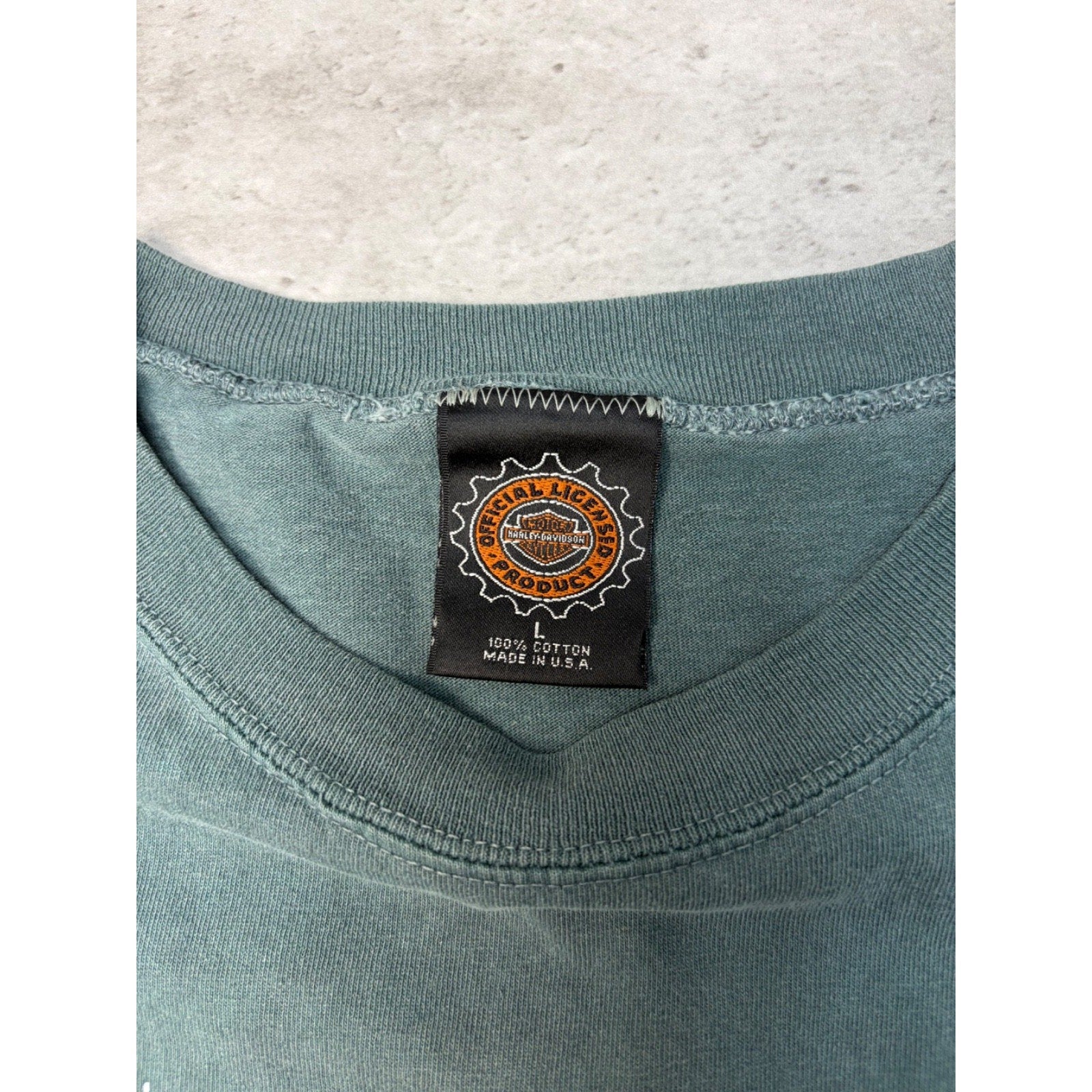 Vintage Harley Davidson Knucklehead Engine Graphic T-Shirt Size Large