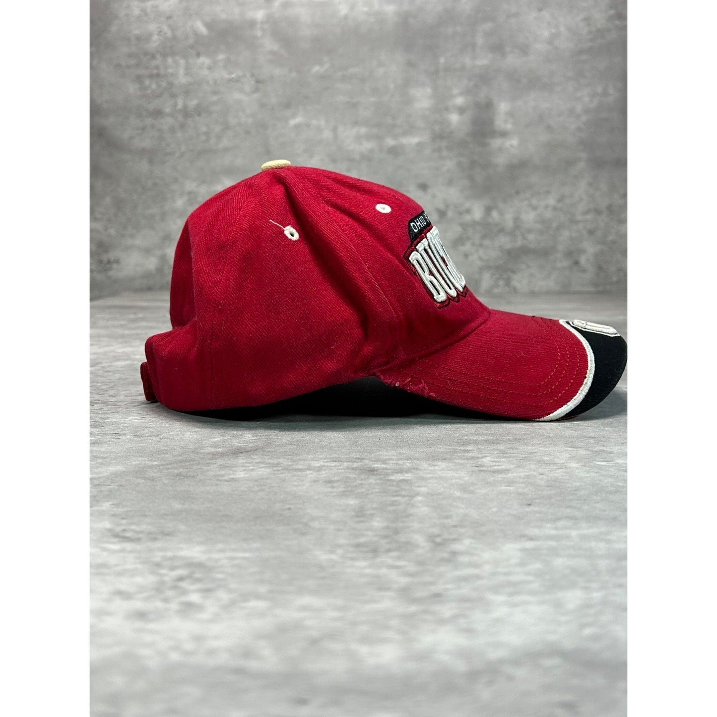 Vintage Ohio State Buckeyes NCAA Embroidered Spellout Strapback Hat OSFA