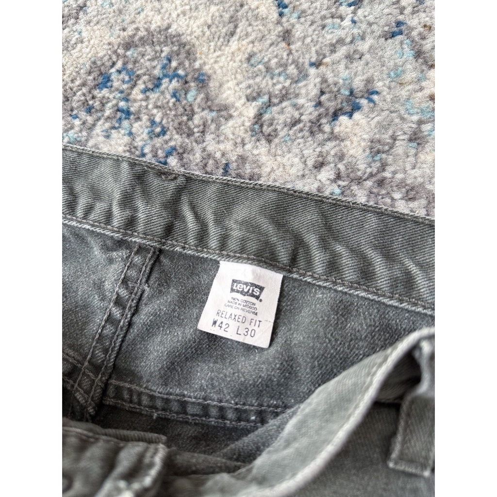 Vintage Levis 540 Brown Tab Relaxed Fit Green Denim Pants Size 41