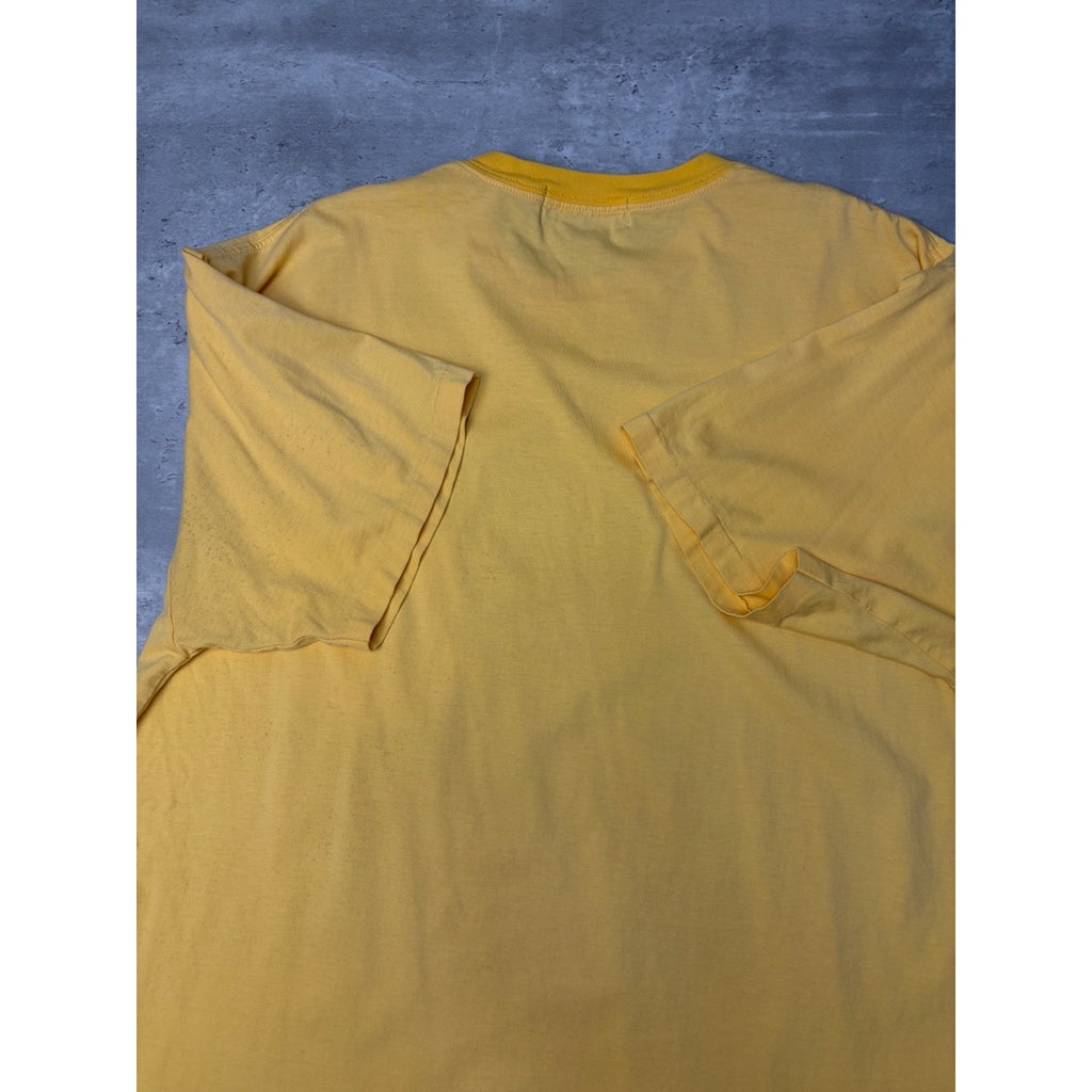 Vintage 90s Polo Ralph Lauren Embroidered Pony Yellow Pocket T-Shirt Size Large