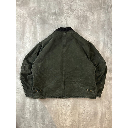 Vintage Carhartt Insulated Canvas Workwear Arctic Jacket Size 3XL Green