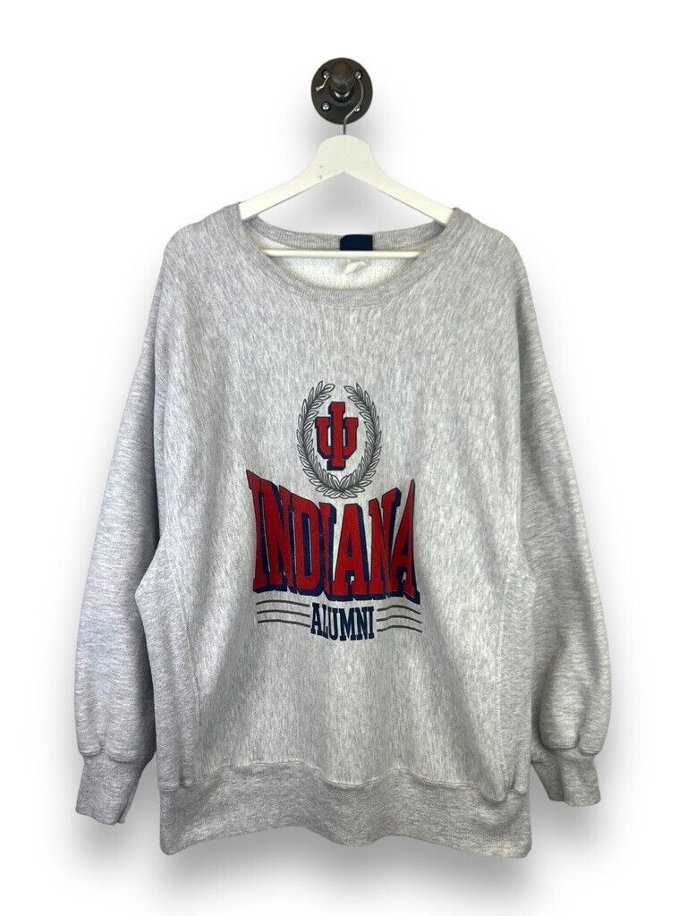 Vintage 90s Indiana Hoosiers Alumni Collegiate Crest Jansport Sweatshirt Sz 2XL