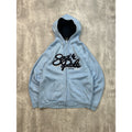 Vintage Y2K South Pole Embroidered Spellout Full Zip Hooded Sweatshirt Size XL