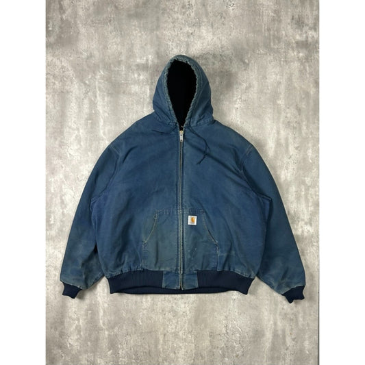 Vintage Carhartt insulated Canvas Workwear Hooded Active Jacket Size 3XL