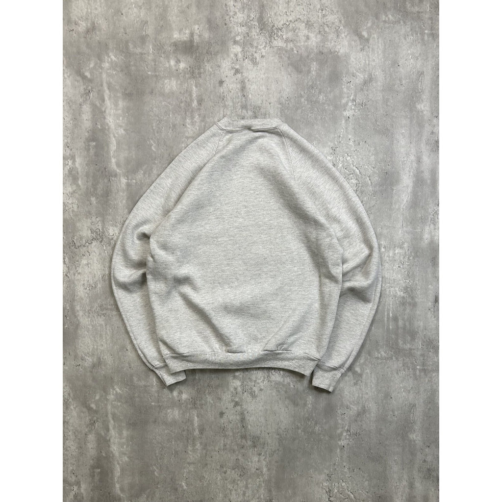 Vintage 90s Grey Wolf Animal Graphic Nature Crewneck Sweatshirt Size Large