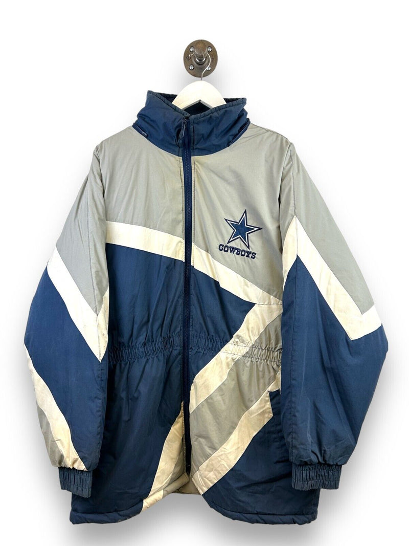 Vintage 90s Dallas Cowboys NFL Game Day Insulated Long Coaches Jacket Size XL