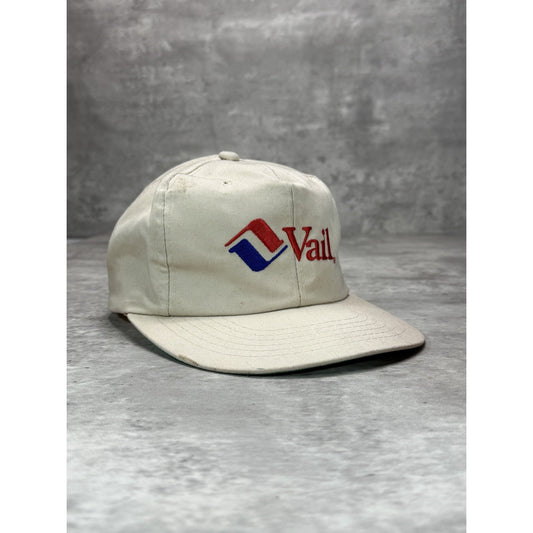 Vintage 90s Vail Colorado Embroidered Spellout Destination Snapback Hat OSFA