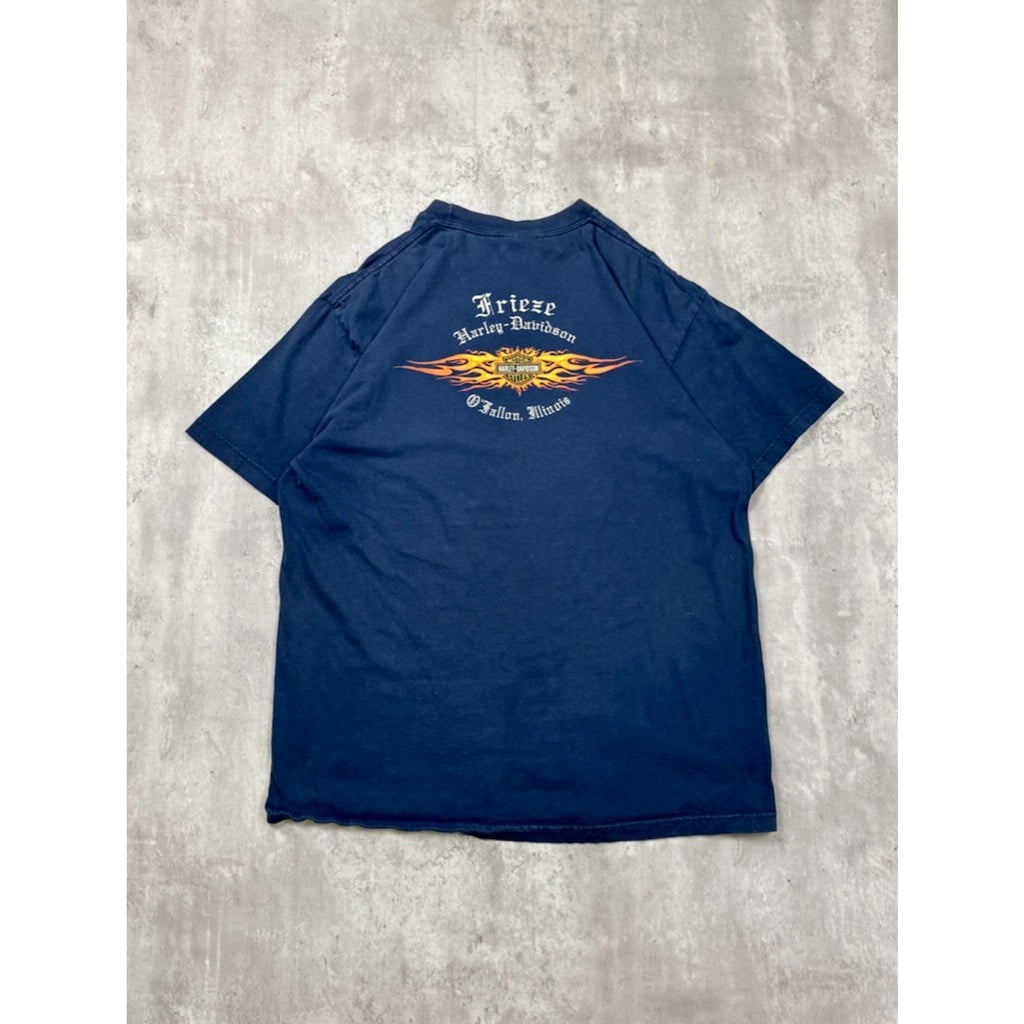 Vintage 2007 Harley Davidson Emblem Graphic Spellout T-Shirt Size XL