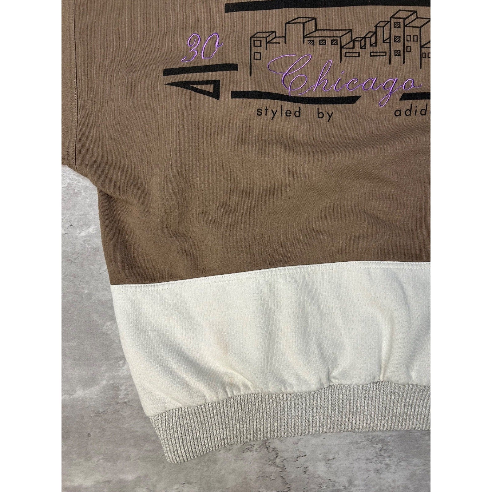 80s Adidas Chicago In The 30s Style By Adidas Graphic Sweatshirt Size Medium