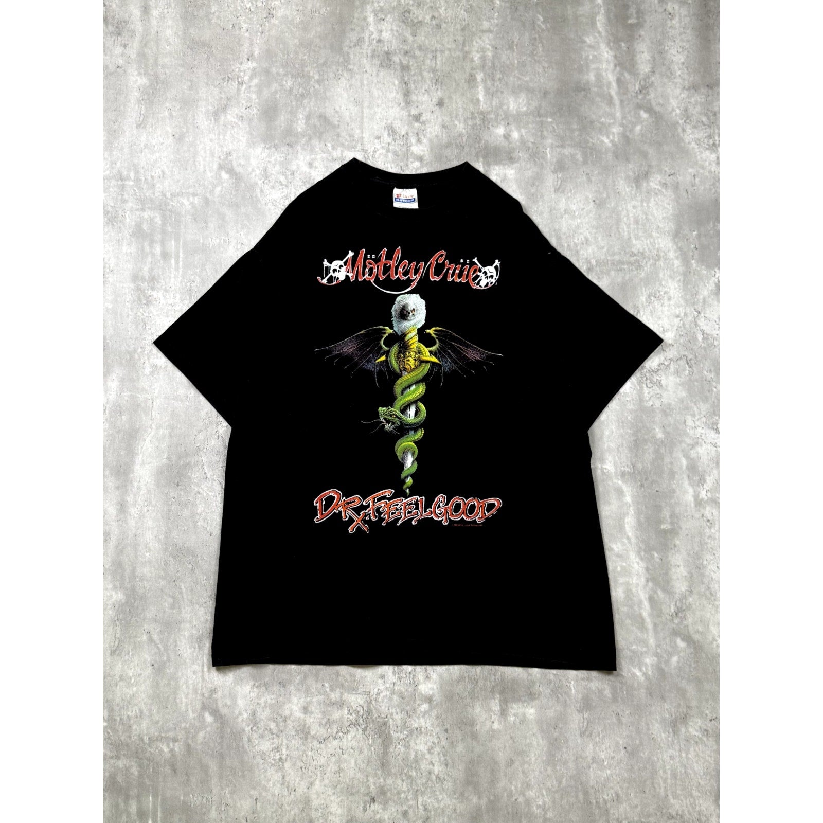 Vintage 2003 Motley Crue Dr. Feelgood Metal Music Graphic T-Shirt Size XL