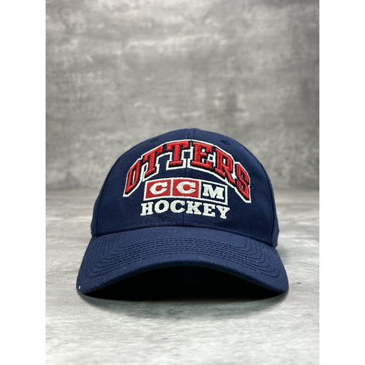 Vintage 2000s Erie Otters OHL Embroidered Logo CCM Hockey Snapback Hat OSFA