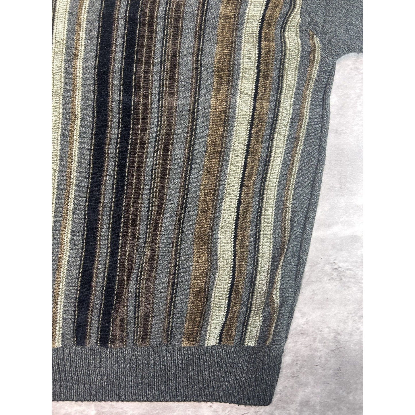 Vintage 90s Segreto Striped Pullover Ribbed Knit Sweater Size Medium