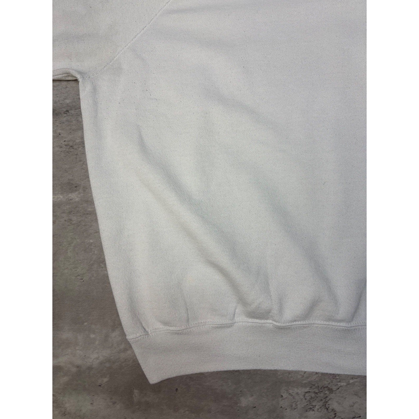 Vintage 90s Hanes Blank White Pullover Crewneck Sweatshirt Size XL