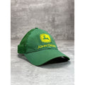 Vintage John Deere Embroidered Logo Trucker Snapback Hat OSFA Green