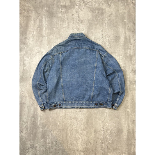 Vintage 90s Levis Red Tab Medium Wash Denim Type 3 Trucker Jacket Size XL Blue