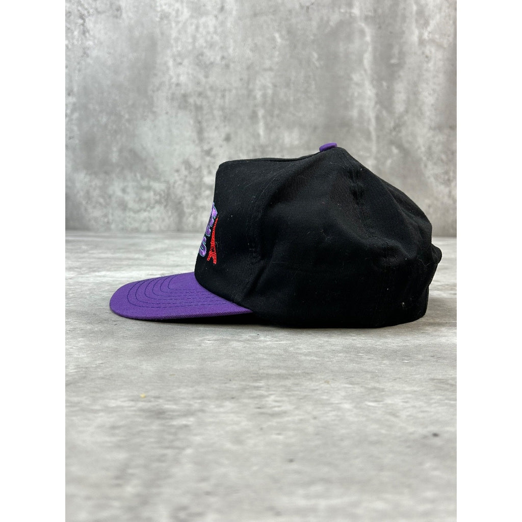 Vintage 90s Paris France Embroidered Spellout Destination Snapback Hat OSFA