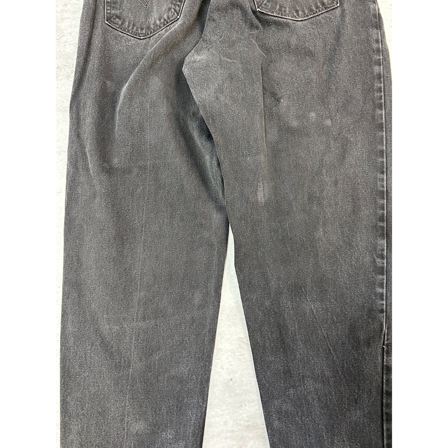 Vintage 90s Levis 560 Loose Fit Tapered Leg Black Denim Pants Size 33