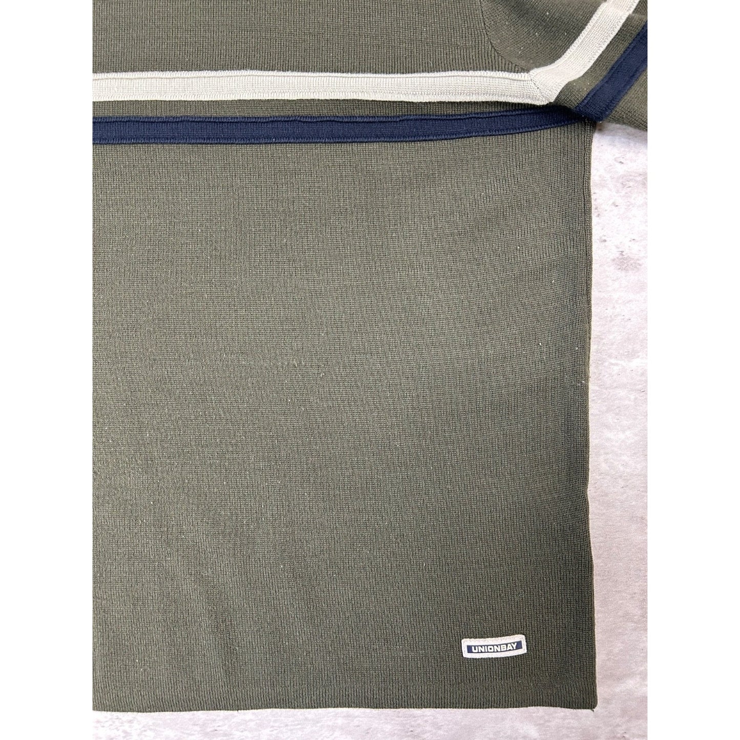 Vintage Union Bay Solid Striped Pullover Knit Sweater Size XL