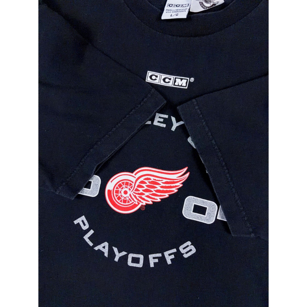 Vintage 2004 Detroit Red Wings NHL Stanley Cup Playoffs T-Shirt Size Large