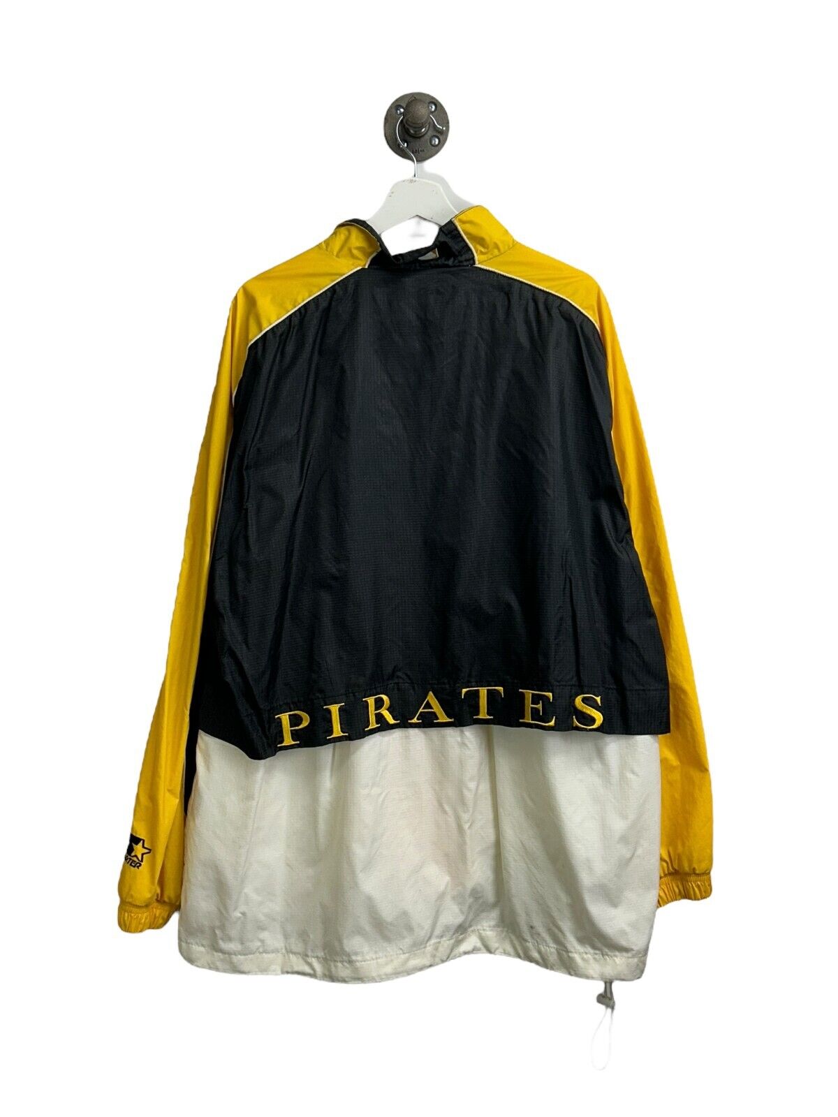 Vintage 90s Pittsburgh Pirates MLB Starter Nylon Windbreaker Jacket Size XL