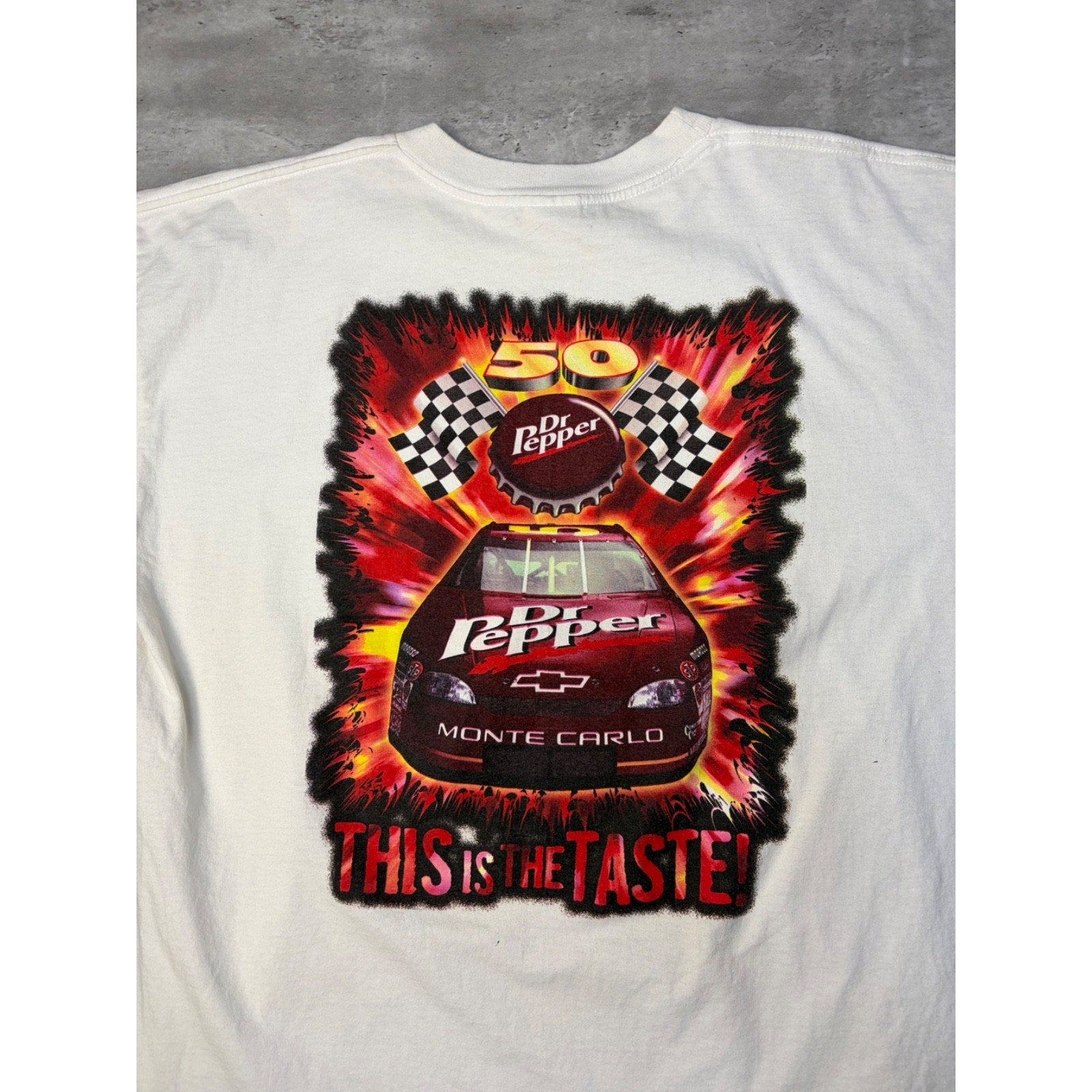 Vintage Dr Pepper Thirst To Win Nascar Graphic T-Shirt Size XL