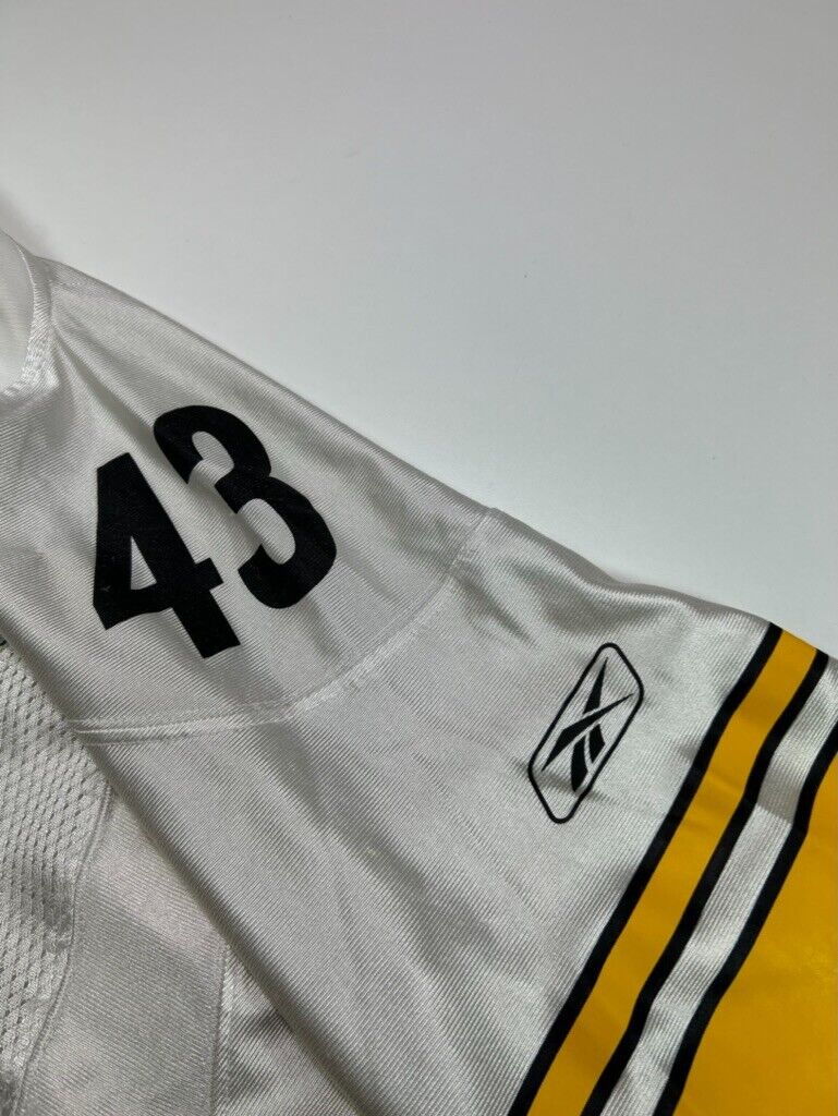 Vintage Troy Polamalu Pittsburgh Steelers NFL Reebok Football Jersey Size Medium