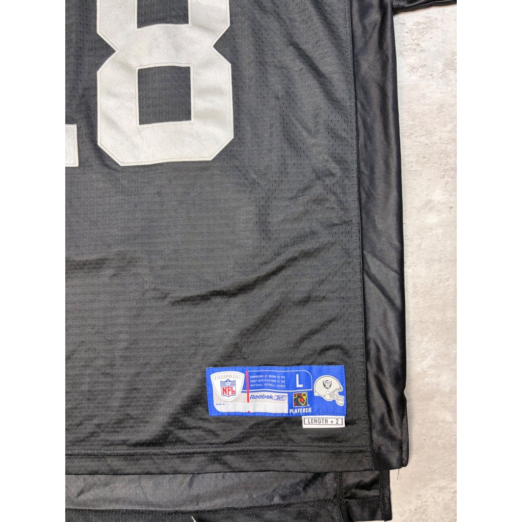 Vintage Randy Moss #18 Oakland Raiders NFL Reebok Football Jersey Size Large