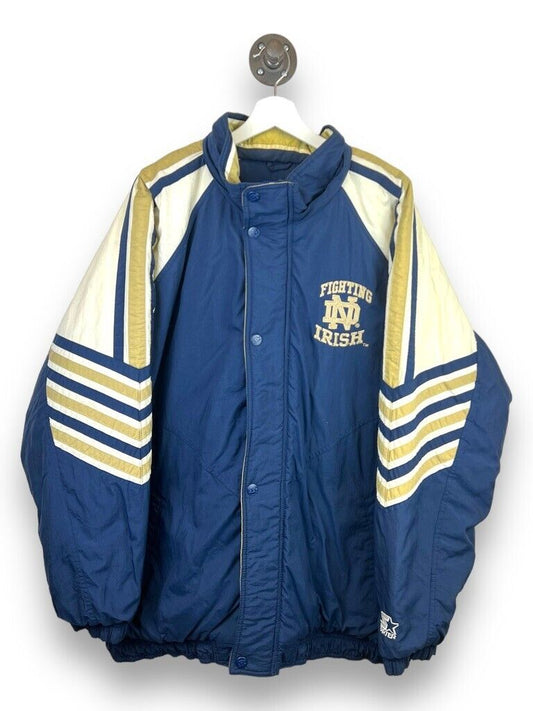 Vintage 90s Notre Dame Fighting Irish Starter Insulated NCAA Jacket Size 2XL