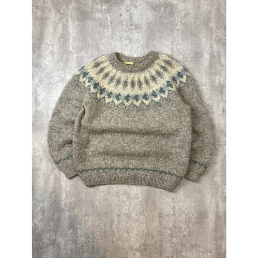 Vintage 80s Nancy Thomas Abstract Striped Pullover Knit Sweater Size XL