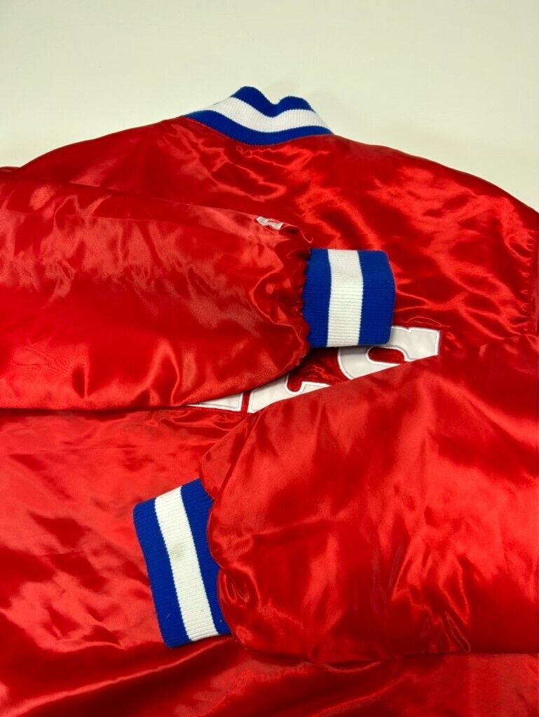 Buffalo Bills NFL Embroidered Satin Varsity Bomber Starter Jacket Size Medium