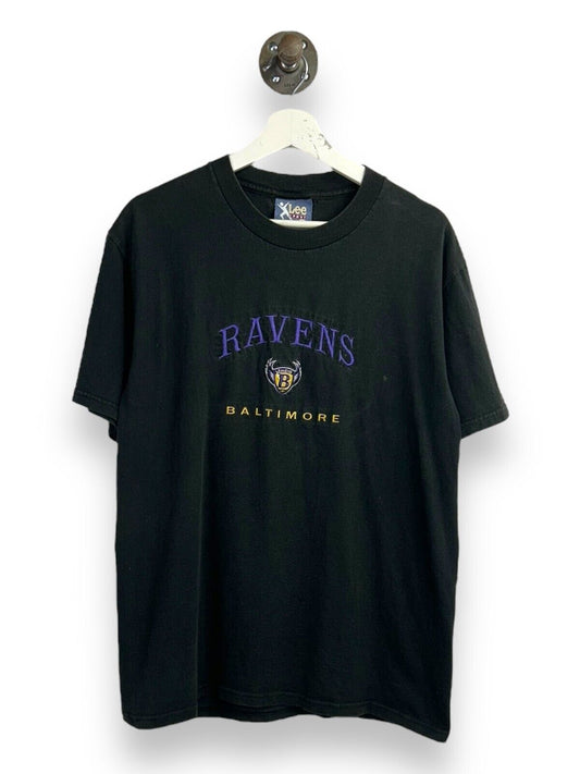 Vintage Baltimore Ravens NFL Embroidered Spellout Graphic T-Shirt Size Medium