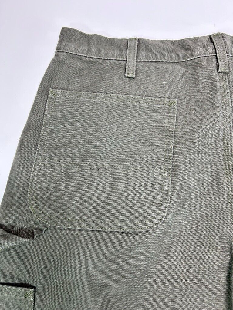 Carhartt Plaid Lined Canvas Workwear Carpenter Pants Size 36W