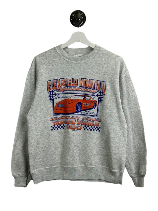 Vintage 1994 Clearfield Mountain Speedway Ford 100 Race Graphic Sweatshirt Sz L