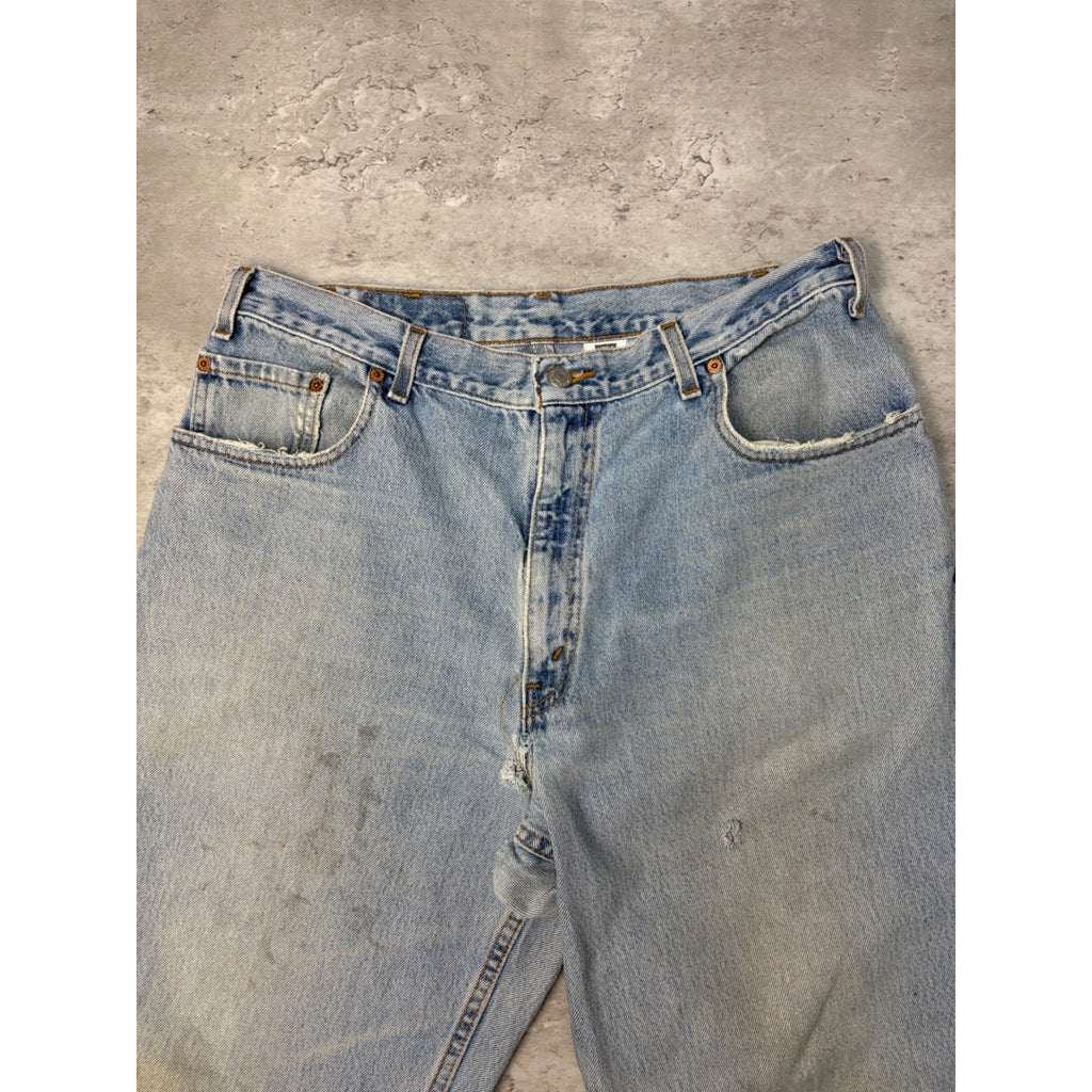 Vintage Levis 560 Red Tab Loose Fit Light Wash Denim Pants Size 36