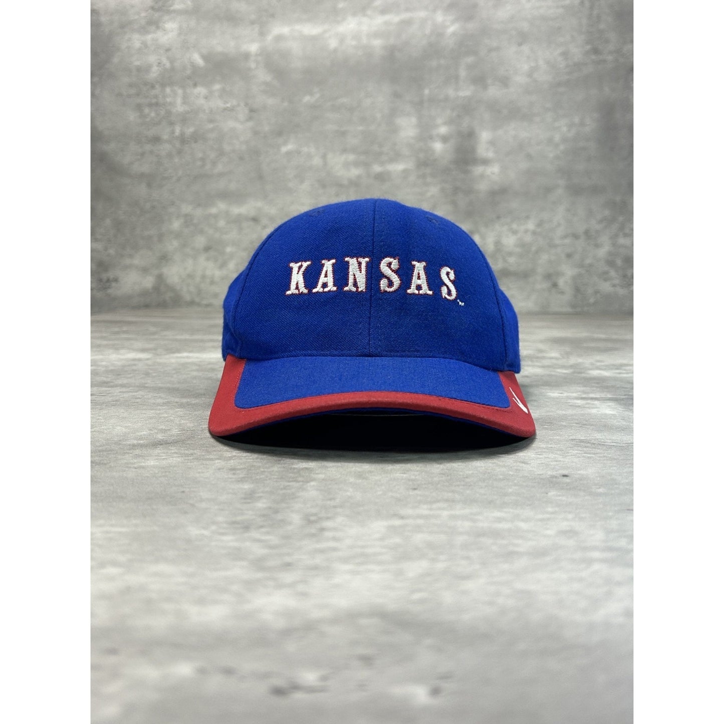 Vintage 90s Kansas Jayhawks NCAA Embroidered Nike Strapback Hat OSFA