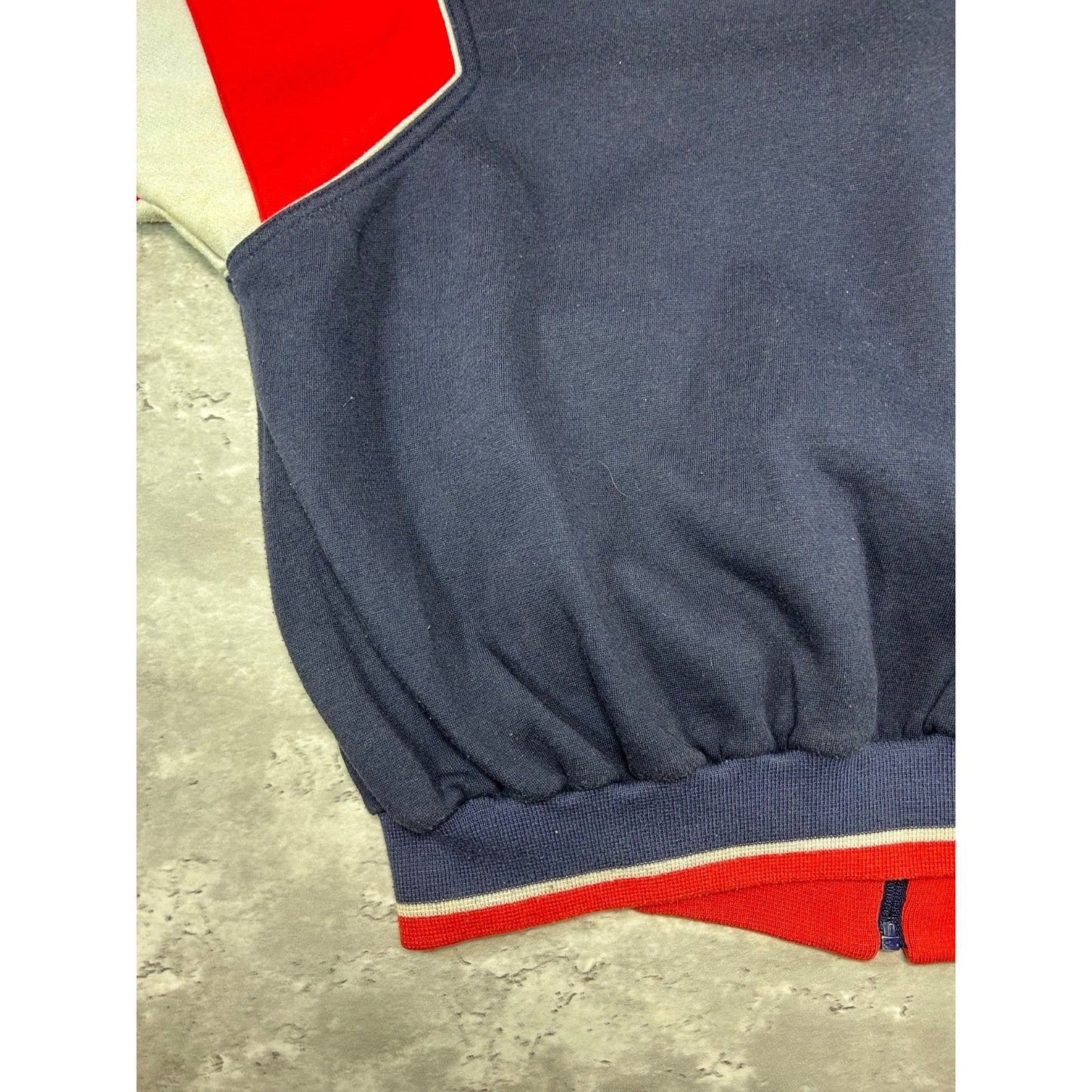 Vintage 80s Adidas Embroidered Trefoil Full Zip Two Tone Sweatshirt Size XL