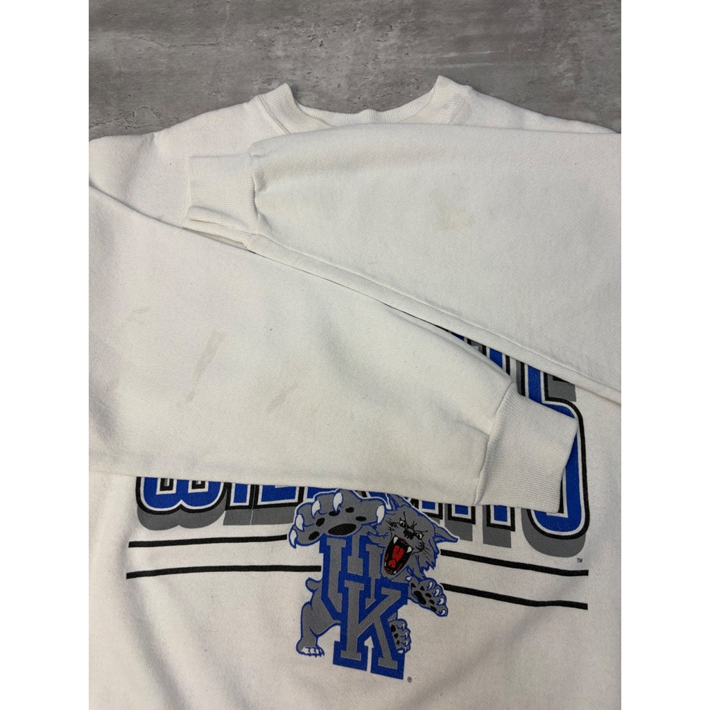 Vintage 90s Kentucky Wildcats NCAA Collegiate Spellout Sweatshirt Size Large