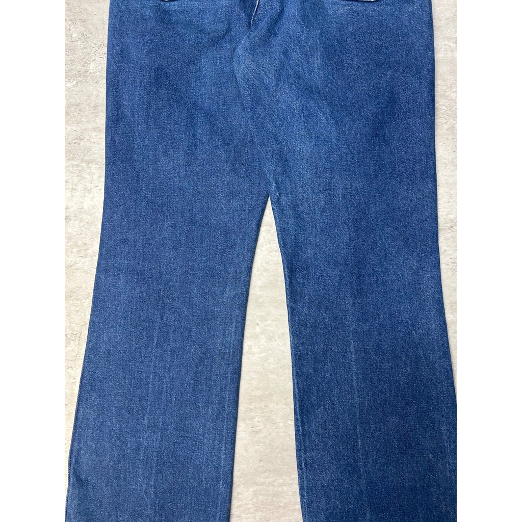 Vintage 80s Wrangler Western Style Dark Wash Denim Pants Size 32