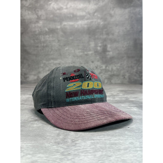 Vintage 1996 Penzoil New Hampshire International Speedway Snapback Hat OSFA