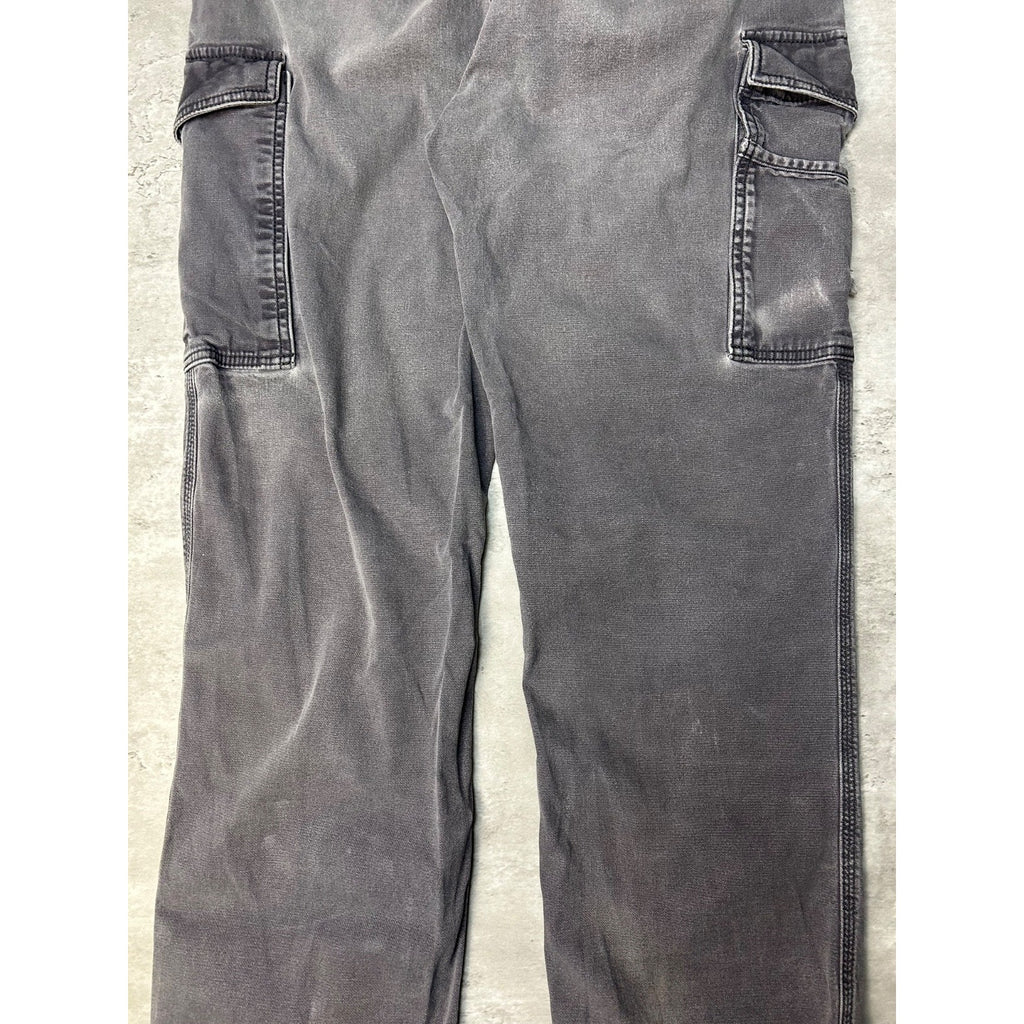 Carhartt Relaxed Fit Canvas Workwear Grey Cargo Pants Size 35