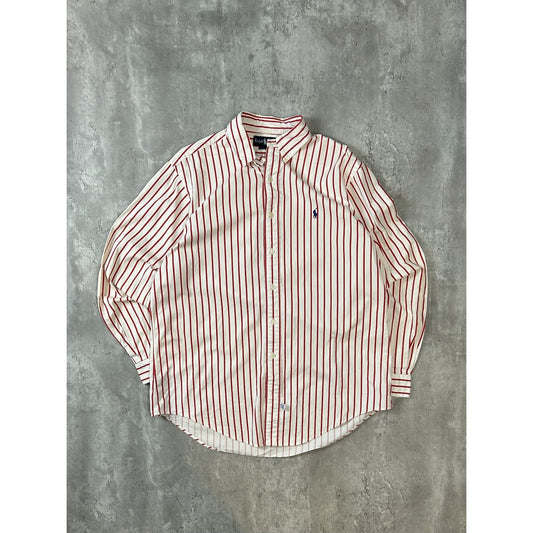 Vintage Polo Ralph Lauren Embroidered Pony Long Sleeve Button Up Shirt Sz Large