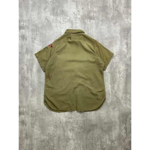 Vintage 1950s Boys Scouts Of America Sanforized Button Up Shirt Size XL