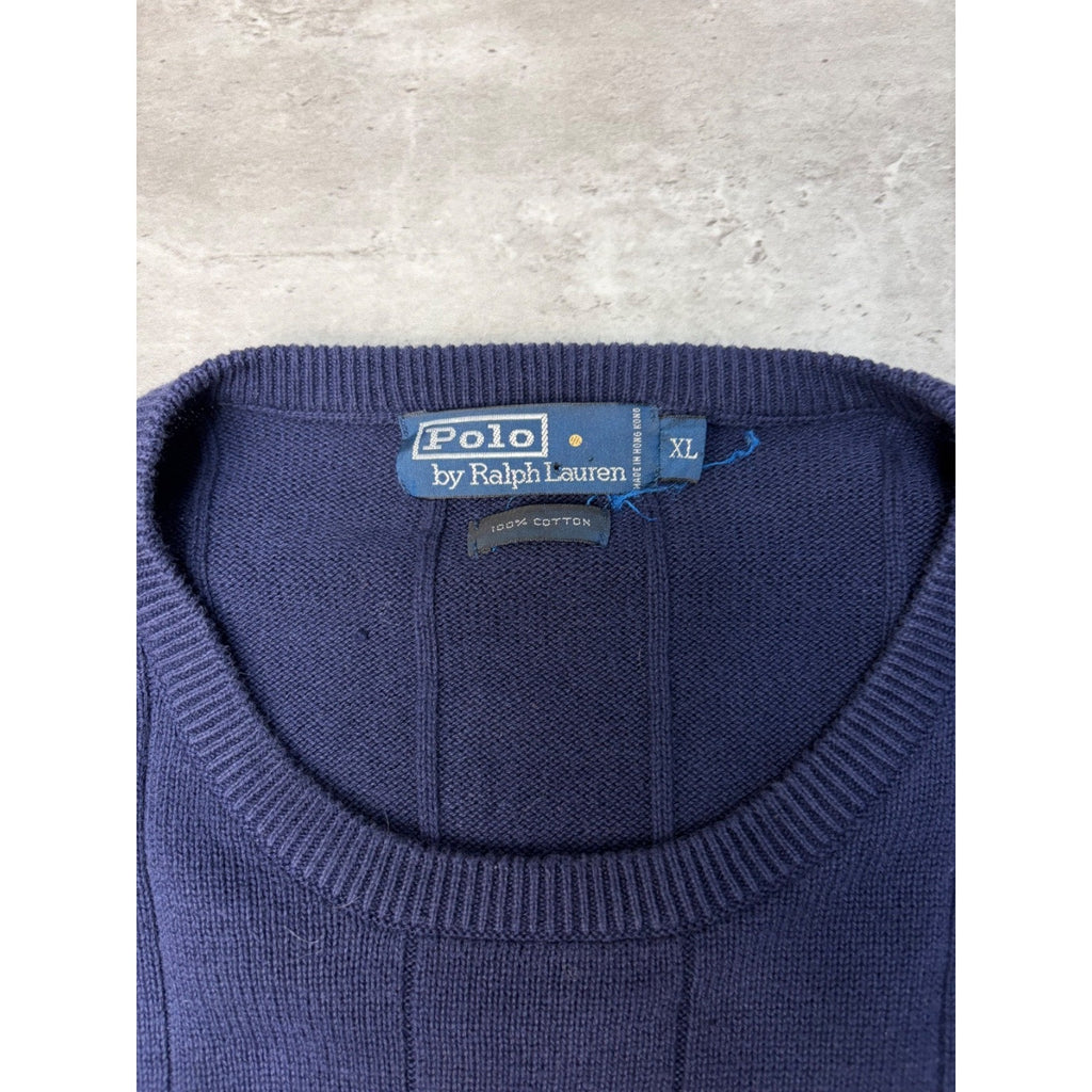 Vintage Polo Ralph Lauren Embroidered Pony Pullover Knit Sweater Size XL
