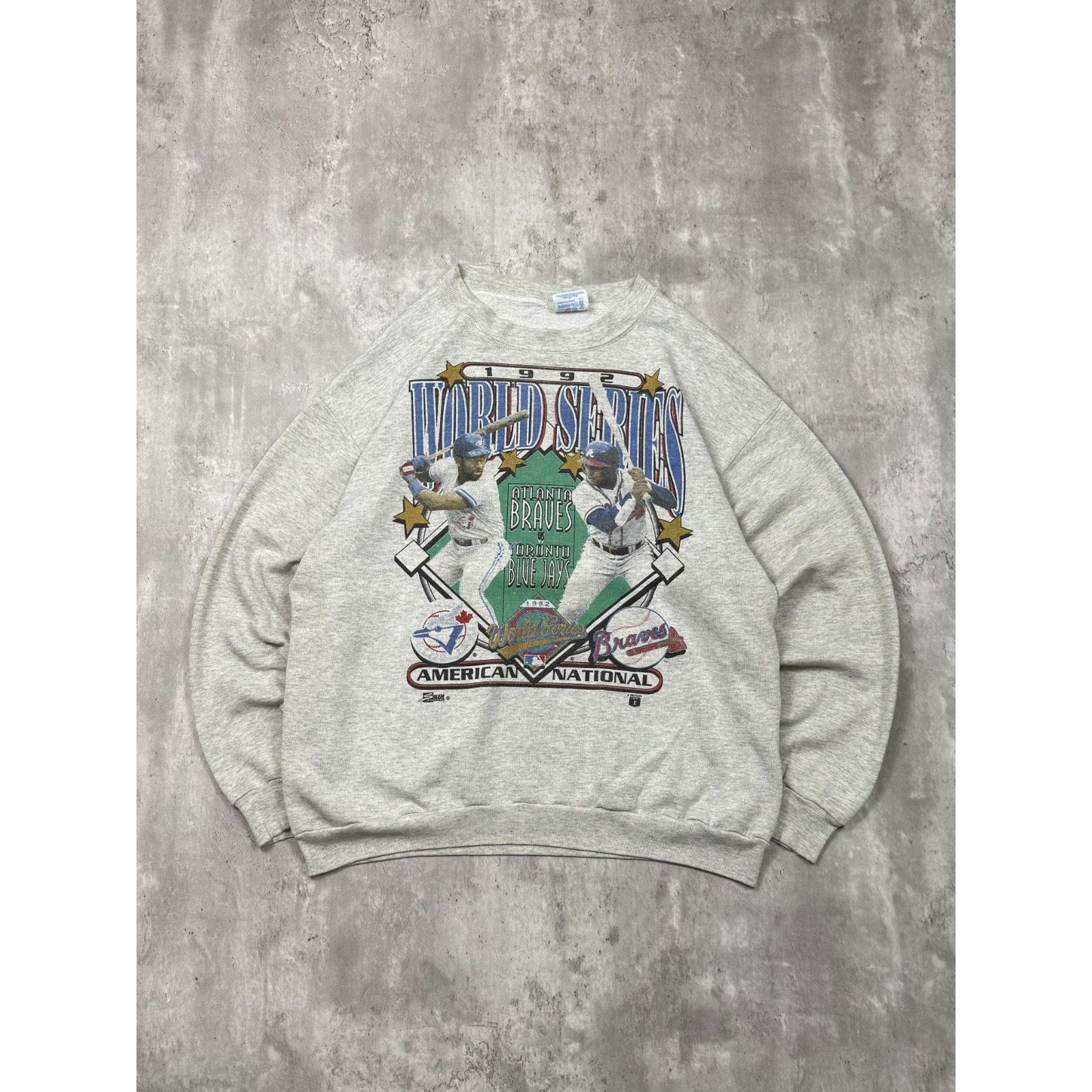 Vintage 1992 BLue Jays Vs Atlanta Braves MLB World Series Sweatshirt Size Large