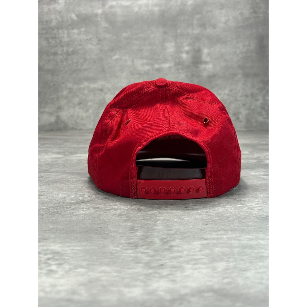 Vintage 80s Budweiser King Of Beers Embroidered Trucker Snapback Hat OSFA