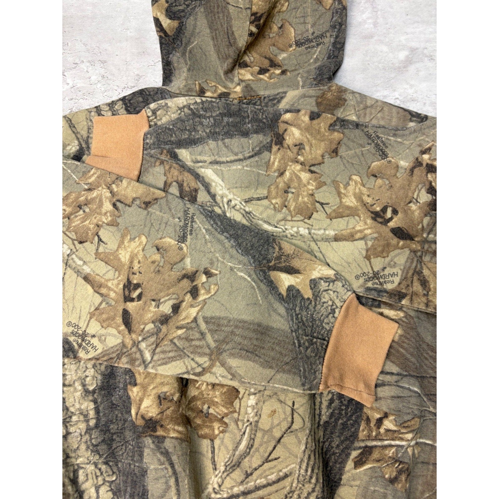 90s Outdoors Outfitters Camo Full Zip Hooded Hunting Sweatshirt Sz Medium