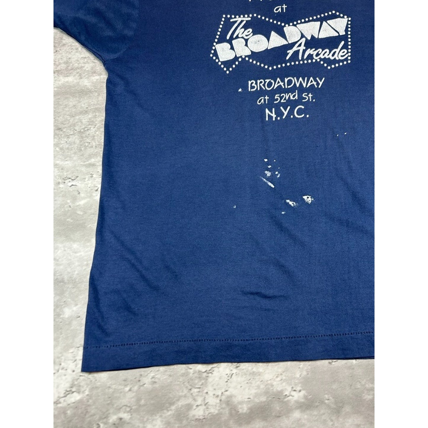 Vintage 80s I Played at Broadway Arcade Destination Graphic T-Shirt Size Large