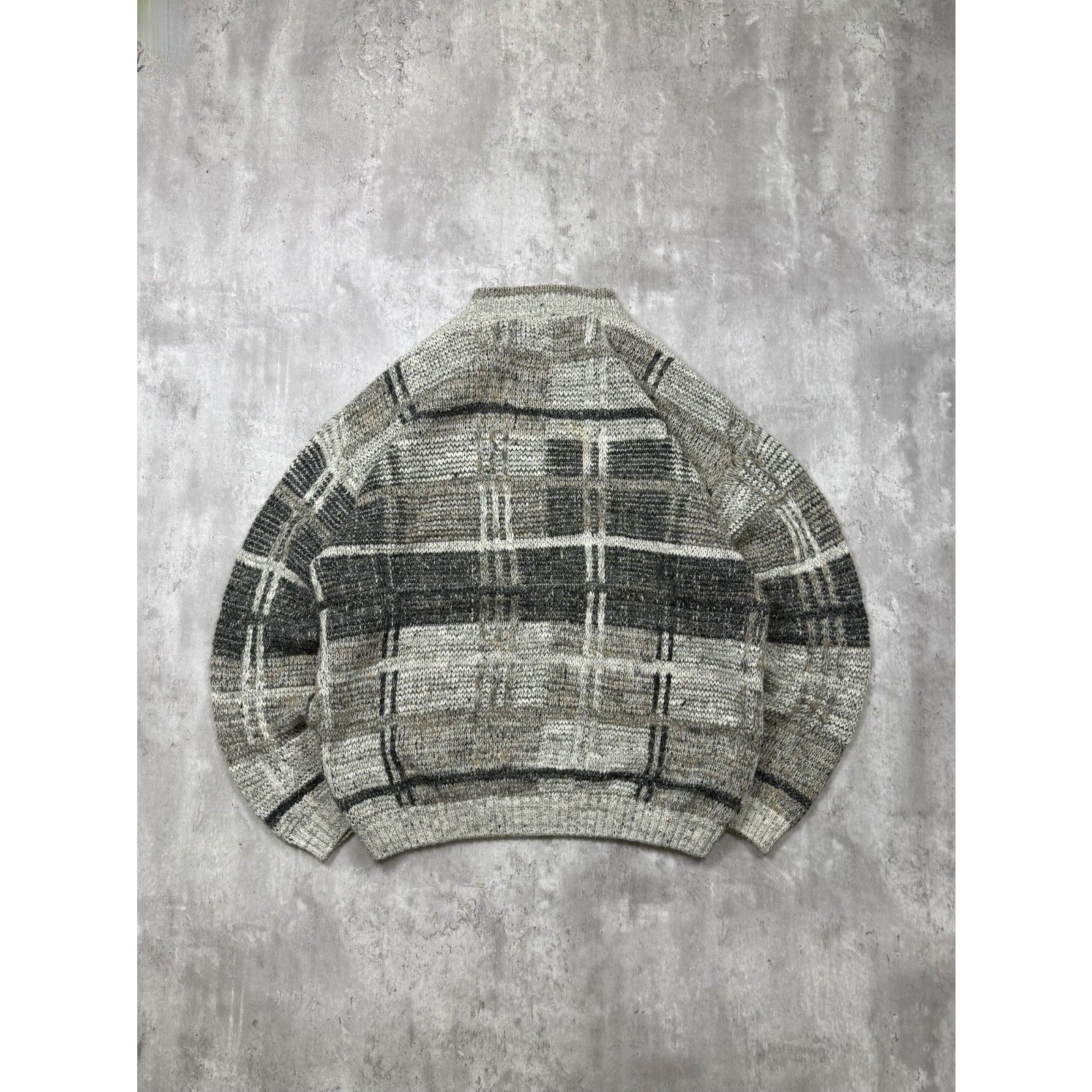 Vintage 90s Gant Plaid Print Pattern Pullover Knit Sweater Size Large