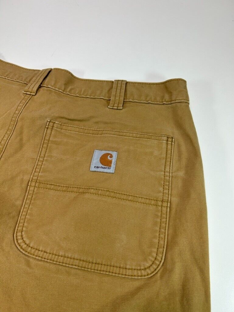 Carhartt Relaxed Fit Canvas Workwear Double Knee Pants Size 36 Beige