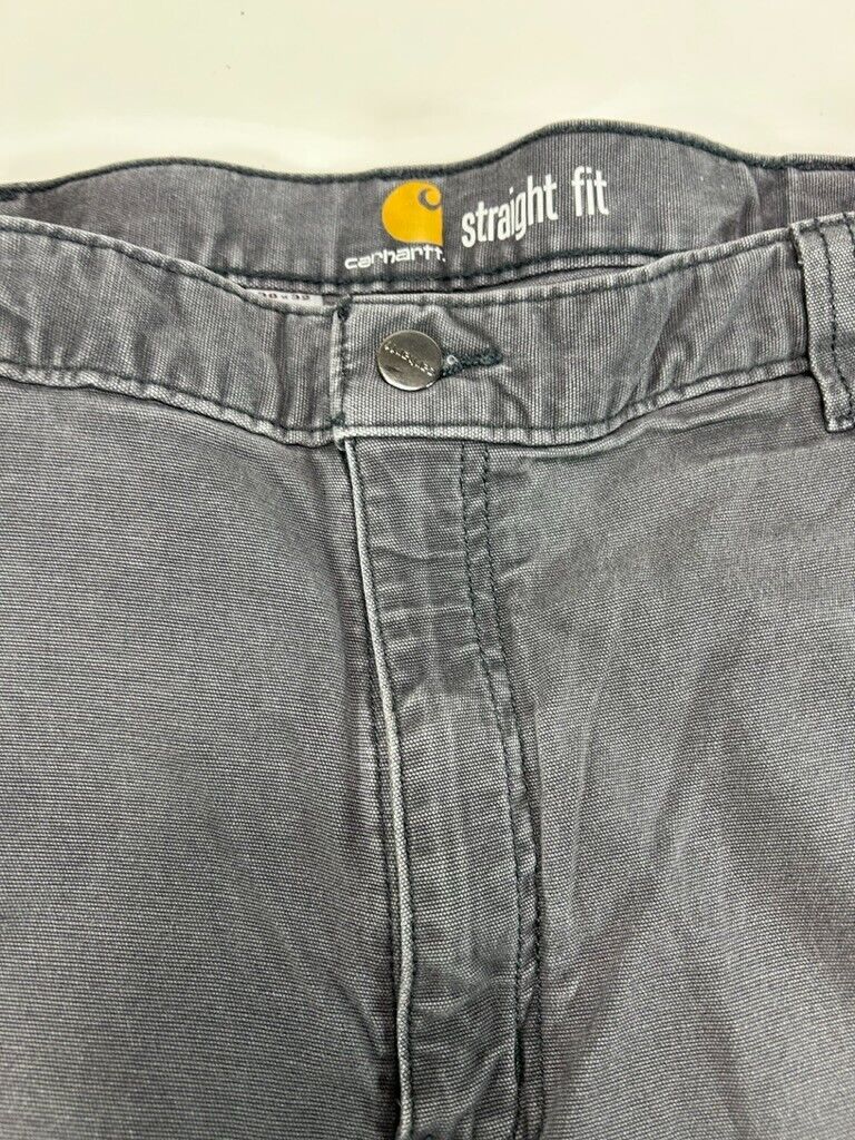 Carhartt Straight Fit Canvas Work Wear Pants Size 37W Gray